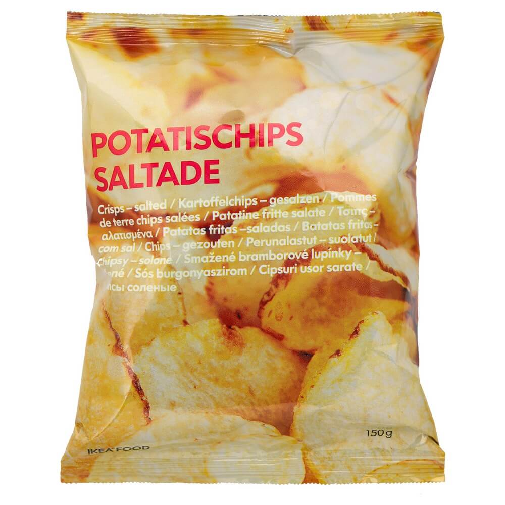 Чипсы с солью POTATISCHIPS SALTADE