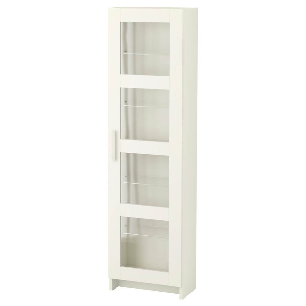 Книжный шкаф белый со стеклянными дверцами икеа